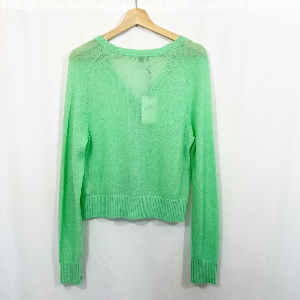 NWT RE/DONE 60S Wool Alpaca Knit Button Down Cardigan Sweater in Spearmint - Picture 6 of 13
